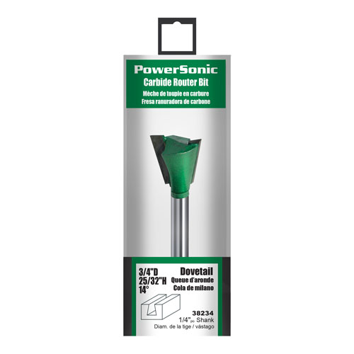 POWERSONIC 38234 DOVETAIL 3/4 X 25/32 14 DEG